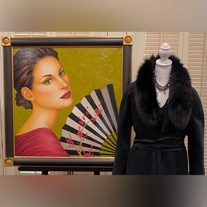 Sam-Rone Paris black fox boa